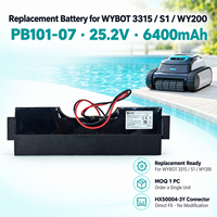 Batterie pour robot de piscine PB101-07 pour nettoyeur de piscine WYBOT 3315 S1 WY200, batterie Li-ion 6400mAh 25.2V 7S2P, robot de nettoyage de piscine