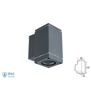 Lampada da Soffitto per Esterni con Alloggiamento Nero e Portalampada GU10, Illuminazione a Fascio Singolo da Un Lato, IP44, Luce da Parete e Soffitto SKU-8626 - Product Image 1