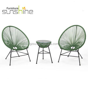 Chaises d'extérieur pour restaurant Meubles Party Home Garden Chair Set Rotin Wicker String Egg Loisirs Steel Modern Designer - Product Image 3