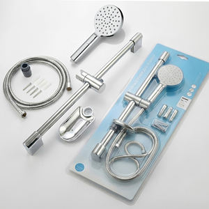 Ensemble de <span class=keywords><strong>douche</strong></span> coulissant en acier inoxydable 304 à montage <span class=keywords><strong>court</strong></span>, en blister, avec douchette à effet pluie réglable, pour salle de bain, vente en gros - Product Image 1