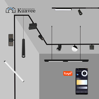 Projet d'intérieur russe, nouveau style personnalisé, plafond tendu, rail magnétique pour éclairage, rail en aluminium ultra-fin de 16 mm, rail LED pour éclairage