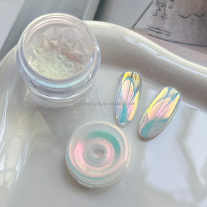 SH caméléon acrylique Nail Art miroir poudre Hypershift perle Aurora voiture peinture manteau en vrac fée soie clair de lune magique brillant - Product Image 6
