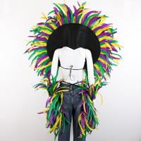 Alas de Plumas de Carnaval de Moda, Falda de Plumas para Danza Samba, Puño de Muñeca, Disfraz de Lujo, Cosplay, Disfraz Suave para Fiesta de Halloween