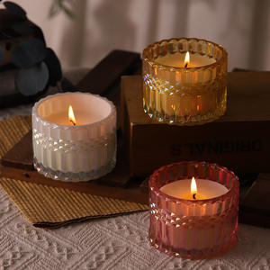 Venta al por mayor de lujo sin humo de <span class=keywords><strong>soja</strong></span> de cera de plantas de aceite esencial perfumado vela de cristal Decoración del hogar - Product Image 6