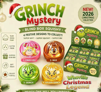 Jouet promotionnel anti-stress de Noël, Squishy Grinch, monstre vert de dessin animé, doux, mignon, à remontée lente, à presser, simulation de décompression