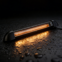 Lumière LED IP66 ambre + blanc 255 mm/300 mm/360 mm/550 mm à montage mural extérieur 12 V pour camping, remorque, caravane, tout-terrain, fourgonnette, 4x4