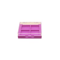 Palette de fards à paupières carrée quatre couleurs 54*54*13.6mm avec illuminateur, contour et blush, boîte de maquillage carrée vide tout-en-un