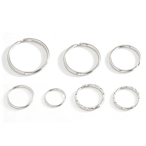 Anillos de Acero Inoxidable para Llaveros de 25mm y 30mm, Lisos, Planos, Duraderos, Accesorios Metálicos para Llaves, para Regalo o Uso Promocional - Product Image 1