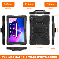 Étui pour tablette Armure robuste pour Lenovo Tab M10 Plus 3rd Gen 10.6 "2022 TB-125F/TB-128F bandoulière à la main housse de tablette robuste