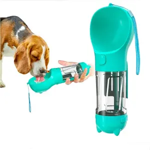 clear portable disposable pet bottles water and food Dispenser poop shovel dog drinking bottle