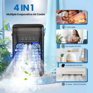 Небольшой вентилятор охлаждения, портативный вентилятор кондиционера для комнаты, офиса, кемпинга, Умный вентилятор с 7-цветной подсветкой, 2/4 ч таймера - Product Image 2