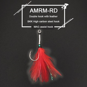 Hameçons de pêche XUHANG AMRM-RD en acier japonais à haute teneur en carbone pour leurres, pêche au poisson-chat, au bar, au <span class=keywords><strong>brochet</strong></span> en eau salée, <span class=keywords><strong>fil</strong></span> d'acier - Product Image 2