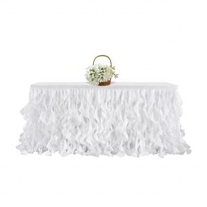 Father's Day Baby Birthday and Banquet Colorful Wedding Ruffled Table Skirt - Product Image 1