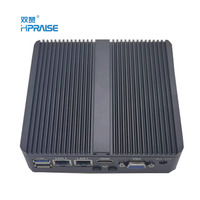 Mini ordenador de escritorio sin ventilador J1900 N100 J6412 6 USB 4 Lan Win10 RS232 VGA NUC Mini PC