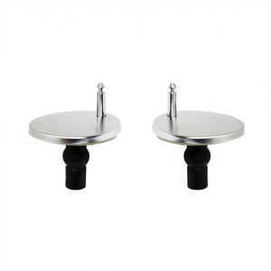 Kit de bisagras de repuesto para asiento de inodoro serie Tulipano, base metálica, vástago de goma, redondo, acero inoxidable, cierre lento - Product Image 3