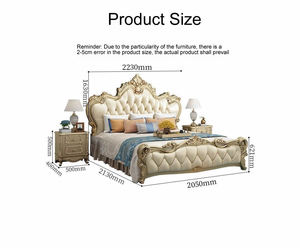 Europäische Betten Prinzessin Holz betten Schlafzimmer möbel Einzel Doppel geschnitzte Lagerung Queen-Bett - Product Image 6
