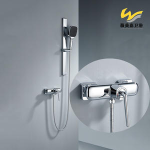 Ensemble de robinetterie de salle de bain Vimijia pour projet hôtelier, mitigeur mural tout cuivre sans pommeau, pour baignoire, eau chaude et froide - Product Image 2