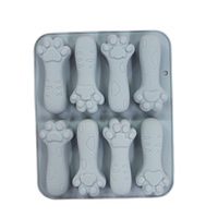 Moule en silicone pour gâteaux, mousses, puddings et bâtonnets de fromage, motifs mignons de champignons et de pattes de chat, en stock usine