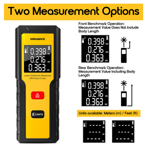 Nohawk 40m règle électrique intelligente mètre à ruban numérique outil de mesure de distance laser compteur avec niveaux à bulles - Product Image 5