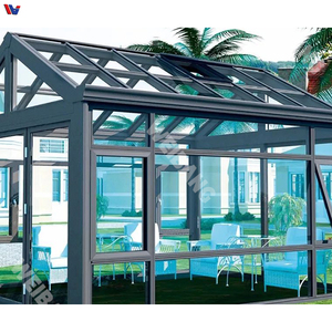 บ้านสำเร็จรูปทันสมัยระบายอากาศได้ดีพร้อมหลังคากระจกสำหรับการปรับปรุงสวนที่อยู่อาศัยในสหราชอาณาจักร ใช้เป็นโฮมออฟฟิศและในห้างสรรพสินค้า - Product Image 2