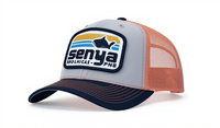 SY personnalisé nouveau Style en cuir broderie tissé Patch Logo camionneur chapeaux 6 panneaux course maille camionneur chapeau