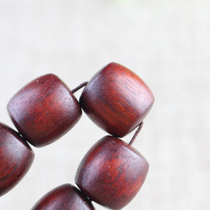 Pulsera de Sándalo Sangriento de Zambia con Cuentas de Barril de 13mm, Joyería Étnica Unisex para Uso Diario, Cuentas Budistas Coleccionables - Product Image 4