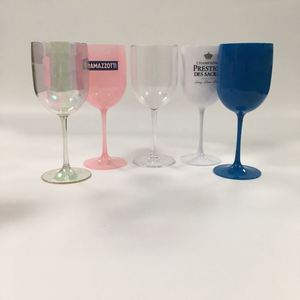 Copa de Vino Tinto de Plástico Acrílico AS Irrompible, Copa de Champán Transparente con Tallo, Desechable y Reutilizable para Eventos, Bares y Uso Diario - Product Image 1