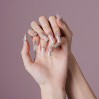 Autocollants pour ongles longue durée, faciles à appliquer, multicolores, style métallique