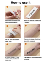 Autocollants de tatouage temporaires surdimensionnés semi-permanents imperméables non réfléchissants à motifs floraux inspirés des plantes pour bras masculins et usage familial