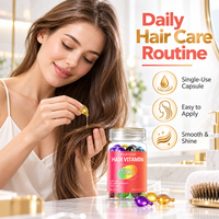 Capsules de sérum vitaminé pour cheveux à l'huile de maroc, soin capillaire nourrissant quotidien pour une brillance lisse, marque privée OEM ODM Grossiste