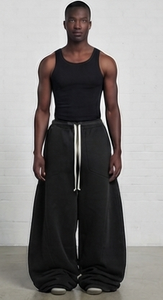Men's Modern Loose Fit Wide Leg Solid Color <b>Sweatpants</b> <b>Oversized</b> Baggy Athletic Streetwear Bottoms - Product Image 2