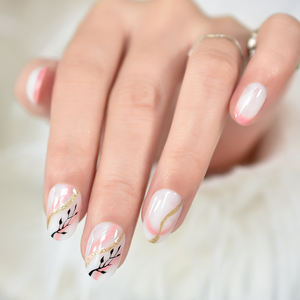 Natürliche französische Tipps Fake <span class=keywords><strong>Nails</strong></span> Mixed Farbmuster Weich geklebte falsche Nägel Wasserdicht Easy Wear Luxus Press On Nail - Product Image 2