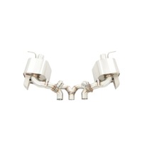 Escape Trasero Triple de Acero Inoxidable de 1.5mm con Acabado Espejo y Silenciadores para Ferrari 458