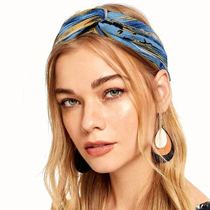 Bandeau turban en tricot gaufré noué avec strass pour <span class=keywords><strong>femme</strong></span>, en polyester, accessoire de cheveux tendance pour <span class=keywords><strong>Halloween</strong></span> et Noël - Product Image 3