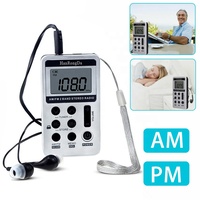 Radio AM/FM portative de poche, pouces, Transistor/FM, Mini Radio stéréo, personnel, avec écouteurs et batterie Rechargeable