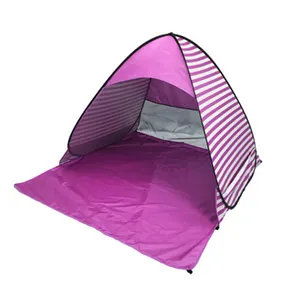 야외 방수 태양 보호 2-3 사람 텐트 인스턴트 팝업 비치 텐트 캠핑 자동 텐트