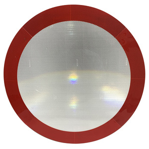 Panneau d'affichage flexible en forme de cercle pour la sécurité routière, signalisation de circulation, matériau réfléchissant de qualité diamant avec taille personnalisée - Product Image 2