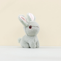 Vente en gros OEM Mignon mini lapin pelucheux peluche porte-clés pendentif sac décoration poupée personnalisé peluche lapin jouets