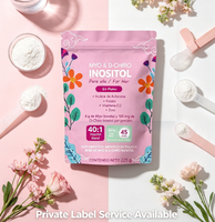 Poudre d'inositol Myo & D Chiro OEM 225g, mélange 40:1 pour femmes, vitamine D3, zinc, équilibre hormonal féminin, complément alimentaire