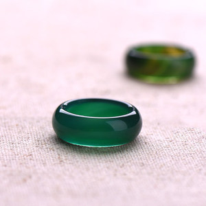خاتم PFT من حجر العقيق البرازيلي والكالسيدوني، خاتم عصري متعدد الألوان للرجال والنساء - Product Image 4