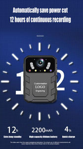 Enregistreur vidéo et audio portable OEM HD 1080P avec vision nocturne, stockage sur carte TF, surveillance de sécurité, caméra corporelle sportive - Product Image 6