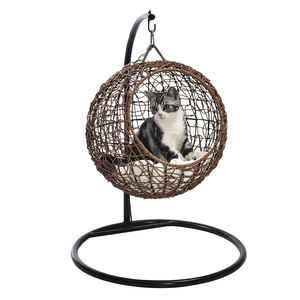 Cama Colgante para Mascotas de Hierro - <span class=keywords><strong>Hamaca</strong></span> Moderna para Gatos para Dormitorio, Cesta Colgante Interior y Acogedora Cama para Mascotas - Product Image 1
