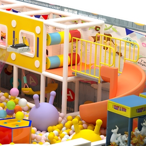 Aoleao Aire de jeux intérieure personnalisée pour enfants, thème ferme, avec piscine à balles, toboggan et tour d'escalade, certifiée CE TUV CPC - Product Image 1