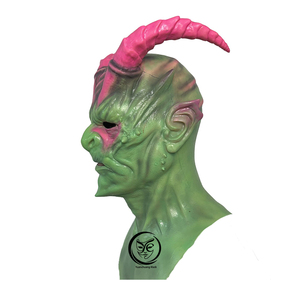 <span class=keywords><strong>Masque</strong></span> de tête en silicone réaliste fait main, <span class=keywords><strong>masque</strong></span> de <span class=keywords><strong>démon</strong></span> d'horreur, masques intégraux pour cosplay, fête, Halloween, accessoires de tête amusants et réalistes - Product Image 4