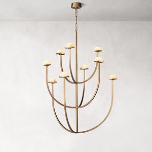 Nuevo diseño minimalista Bola de burbujas arte decorativo cristal restaurante anillo Radial araña - Product Image 4