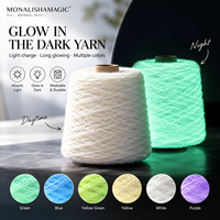 Fil phosphorescent pour tricot, broderie, couture, garnitures décoratives, fil lumineux durable, haute ténacité, 100% polyester