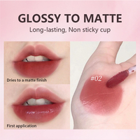 Emballage personnalisé OEM, gloss à lèvres liquide à base de plantes, imperméable, gloss à lèvres personnalisé longue durée, gloss à lèvres brillant pour la rebranding, 7 couleurs