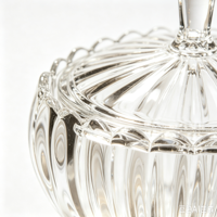 Factory Direct Clear Glass Candy Jar with Lid Multifunctional Sugar Container for Dried Fruit & Snack Storage for Living Room