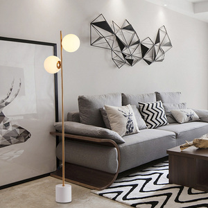 Đèn Sàn Kim Loại Màu Vàng Sáng Tạo Đế Đá Cẩm Thạch <span class=keywords><strong>2</strong></span> Đèn <span class=keywords><strong>Led</strong></span> - Product Image 5