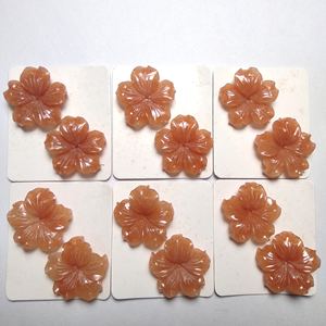 พลอยอะเวนเจอรีนสีแดงทรงดอกไม้แกะสลักอย่างประณีต สวยงาม เหมาะสำหรับเป็นของขวัญในวันหยุด F578 - Product Image 4